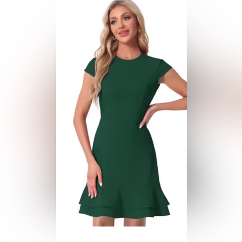 Allegra K Dark Green Mini Dress